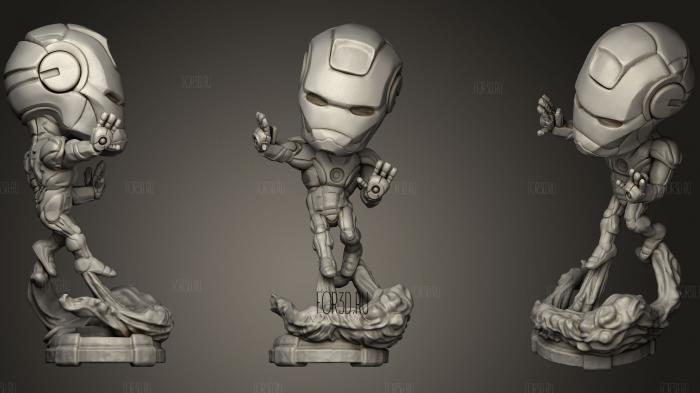 Chibi Iron Man 3d stl for CNC